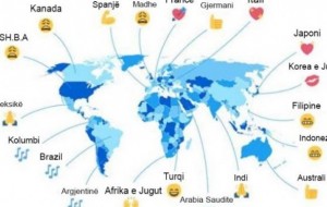 Përdorimi i emoji-ve, Turqia rezulton më e buzëqeshura 