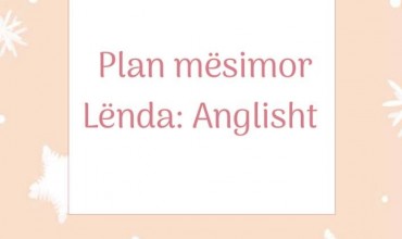 Plan mësimor, lënda Anglisht