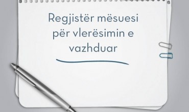 Regjistër mësuesi për vlerësimin e vazhduar