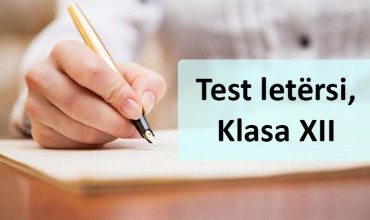 Model testi, letërsi, klasa XII