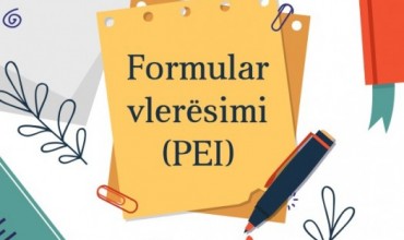 Formular Vlerësimi, bazuar në objektivat e vendosura në PEI.