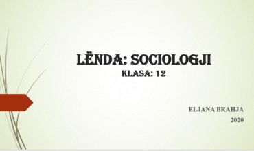 Orë mësimi virtual në lëndën e sociologjisë për maturantët