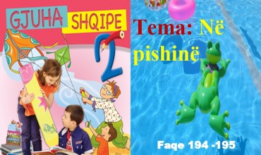 Gjuha shqipe 2, tema mësimore “Në pishinë”