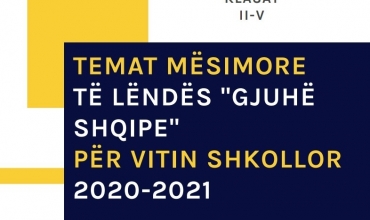Temat mësimore të lëndës Gjuhë shqipe II-V për vitin shkollor 2020-2021