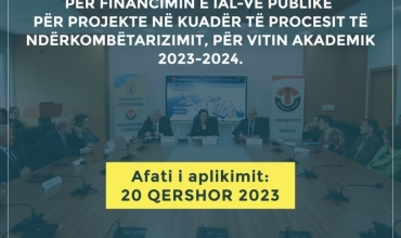 Ndërkombëtarizimi i universiteteve/ MAS vë në dispozicion 300 milion lekë për projektet e IAL-ve Publike për vitin 2023-2024