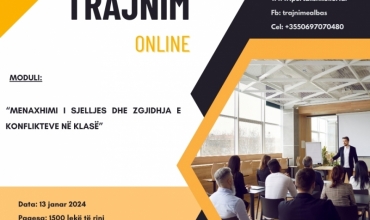 QTPA, trajnim online me kredite për modulin “Menaxhimi i sjelljes dhe zgjidhja e konflikeve në klasë”