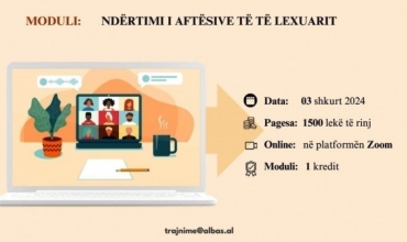 QTPA, trajnim online më 3 shkurt për modulin “Ndërtimi i aftësive të të lexuarit”