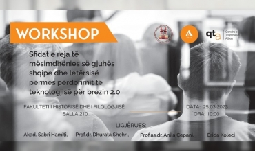 Organizohet workshopi “Sfidat e mësimdhënies së gjuhës shqipe dhe letërsisë përmes teknologjisë për brezin 2.0” 