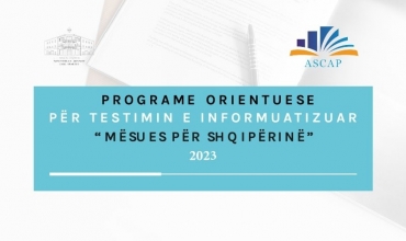 Programet orientuese për provimin e portalit “Mësues për Shqipërinë” 2023