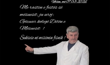 Nj&euml; kartolin&euml; urimi p&euml;r t&euml; gjith&euml; m&euml;suesit nga Dritan Staro 