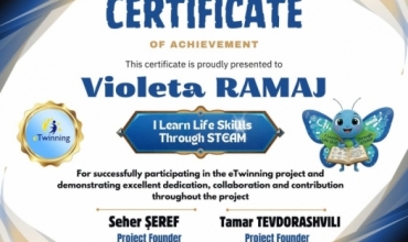 Violeta Ramaj: Rrug&euml;timi im n&euml; eTwinning dhe projekti "I Learn Life Skills Through STEAM"